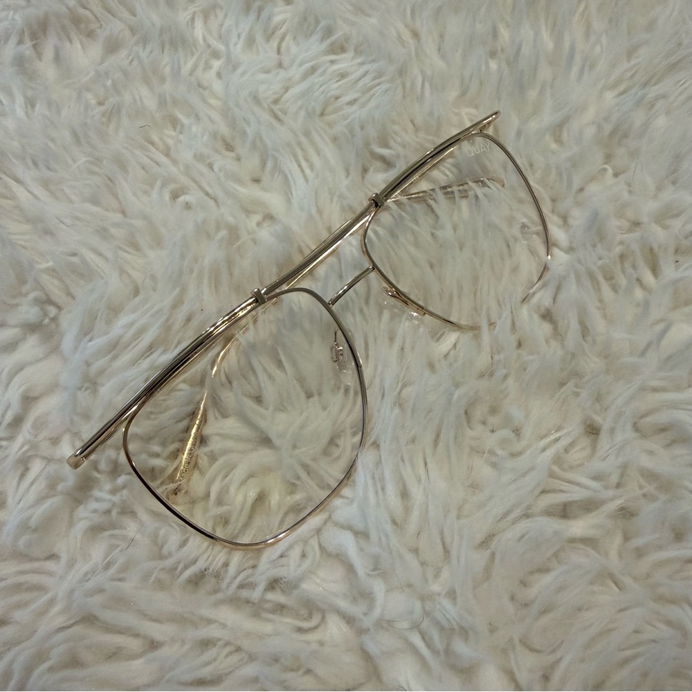 Quay Gold Frame Blue Light Glasses